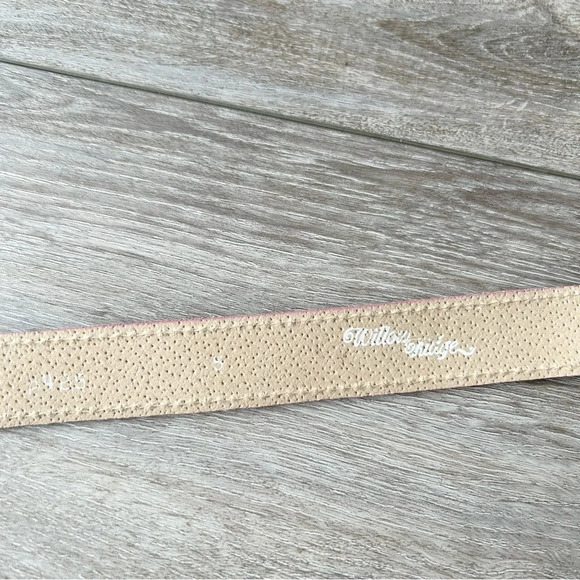 Willow Ridge Pink Suede Embossed Genuine Leather Belt - Picture 6 of 16